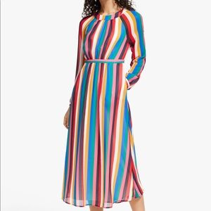 Boden Erica Midi Dress Rainbow